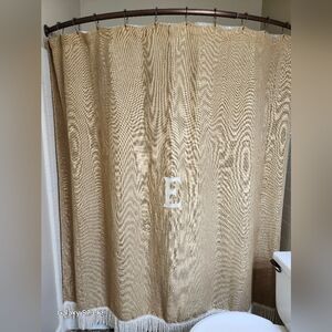 "E" Monogrammed Shower Curtain